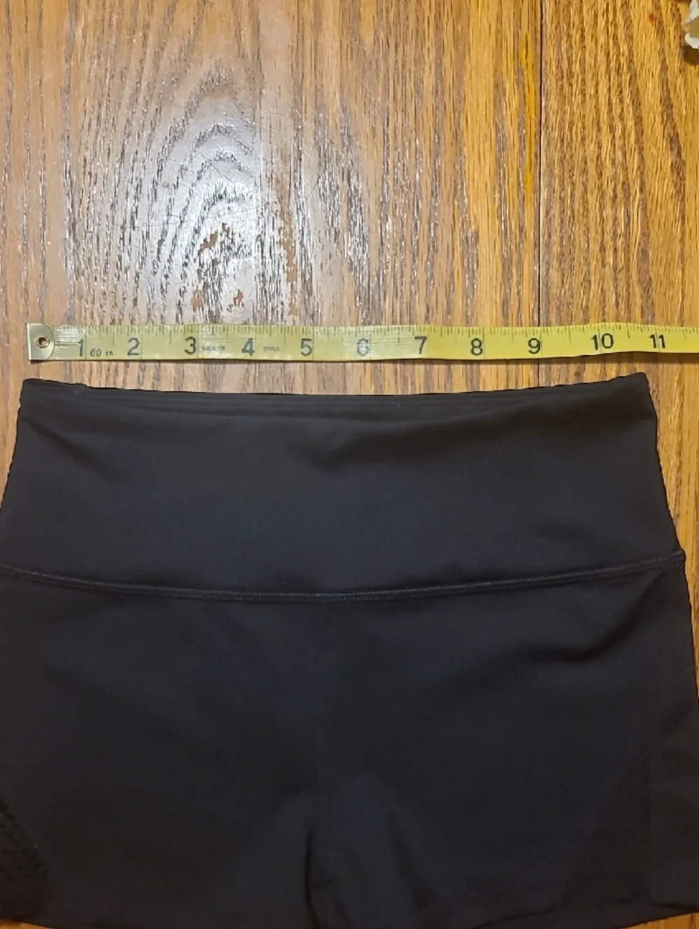 Zella Black High-Rise Bike Shorts with Mesh Panels - Girl's Medium